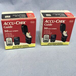Accu-Chek Guide Test Strips 100 Count Diabetic Blood Glucose Testing Exp 12/2024